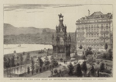 Monument to the Late Duke of Brunswick, recently erected at Geneva by Warry